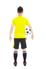 Fototapeta na wymiar soccer player holding a soccer