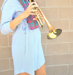 Female trumpet player.