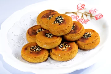 Wandcirkels aluminium Chinese Food: Tartary Buckwheat Cakes © bbbar