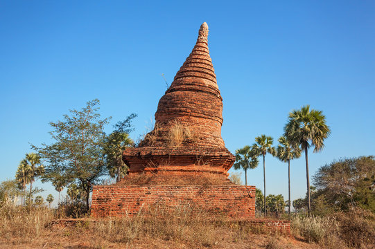 Ancient Buddhist Stupa in Bagan, Myanmar.