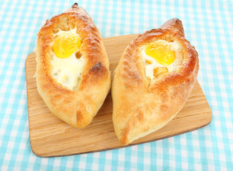 Ajarian khachapuri close up