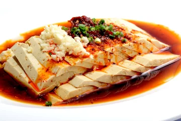 Fotobehang Chinese Food: Salad made of Toufu © bbbar