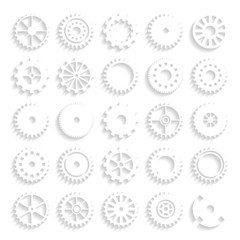 Set of gear wheels isolated on a background