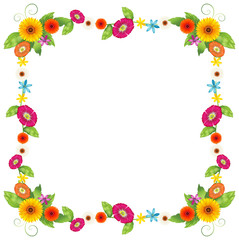 A flowery border design