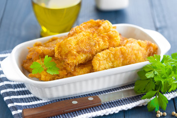 Fried fish in a batter