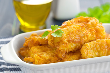 Fried fish in a batter