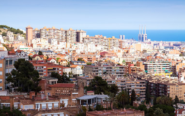 Obraz premium picturesque view of Barcelona from high point