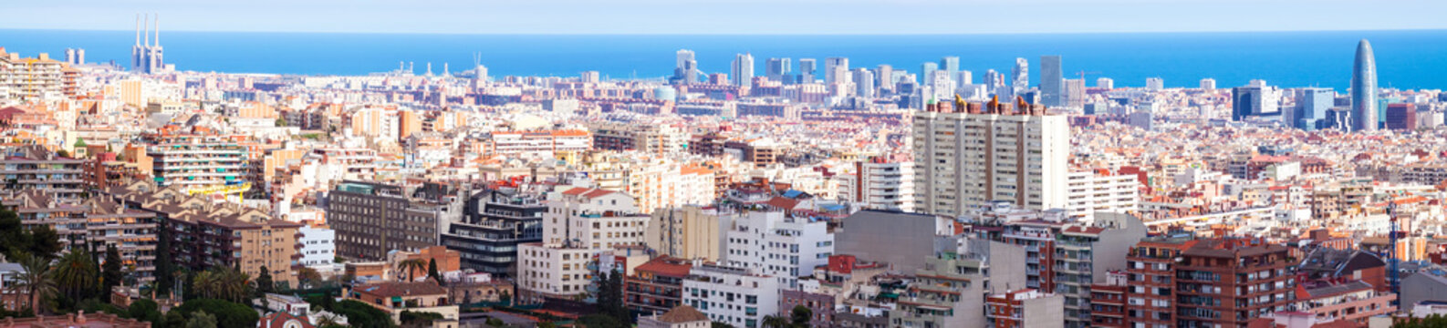 residence district in Barcelona in sunny day