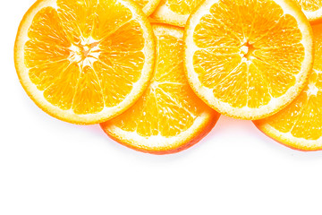 Juicy fresh colorful orange slices