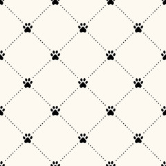 Seamless animal pattern of paw footprint © svetolk