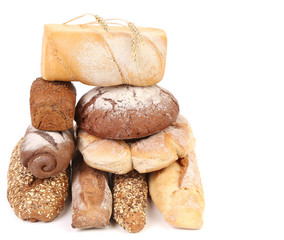 Different types of bread.