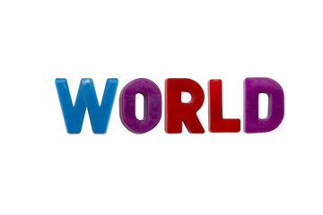 Letter magnets WORLD
