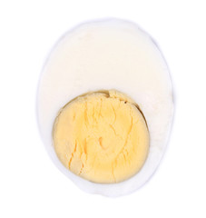 One half of a boiled egg.