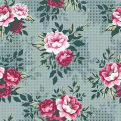 Deurstickers floral seamless pattern © boomingpie