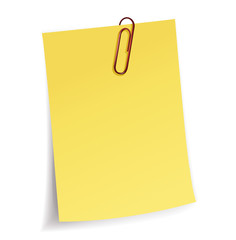 Reminder note with paper-clip