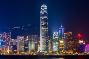 Fototapeta na wymiar Symphony of light in Hong Kong
