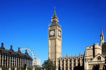 Fototapeta na wymiar Big Ben i Houses of Parliament,