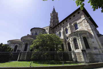Obraz premium saint Sernin Parvis,1987, France, Basilique Saint-Sernin de Tou