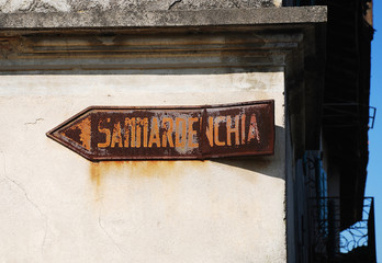 Fototapeta premium Old Sammardenchia Sign