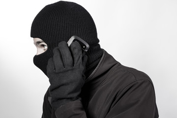 Thief with stolen phone