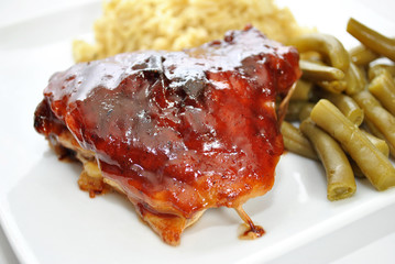 Close-Up of a Barbequed Chicken Thigh