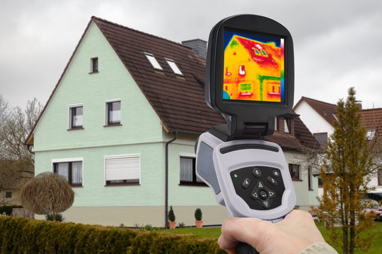 analysing a one-family house with an IR camera