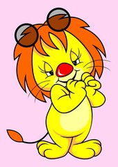 funny lion