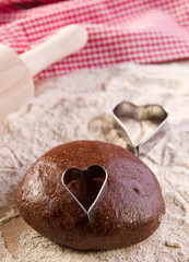 Dough with chocolate