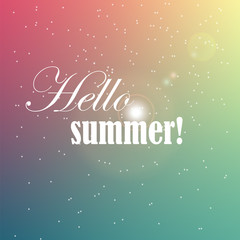 Blurry  unfocused vector summer poster