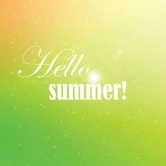 Blurry Unfocused vector summer poster