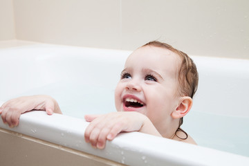 Baby in bathtub © mahony