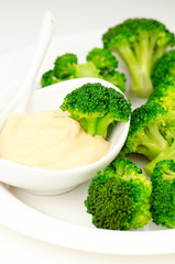 Broccoli with sauce