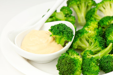 Broccoli with sauce