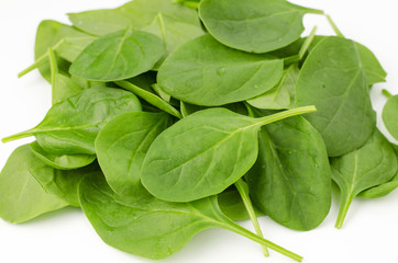 Spinach, isolated on white