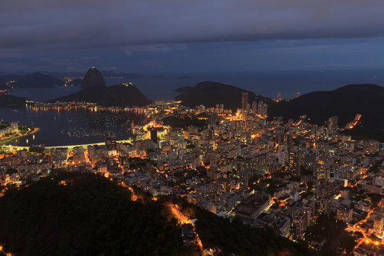 Night view of Sugarloaf Rio de Janeiro