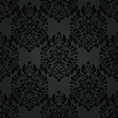 vector seamless backdrop. damask pattern. flower wallpaper