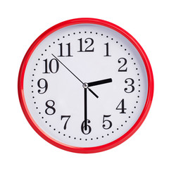 Half of the third on a round clock face