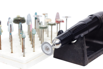Old grunge micromotor dental laboratory