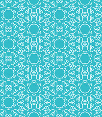 Blue lace seamless pattern.