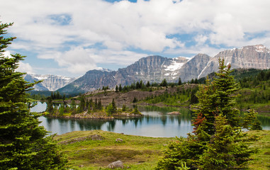 Island and Pond in the Mountains