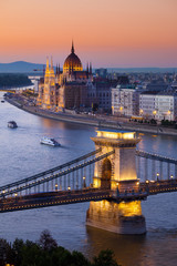 Fototapeta na wymiar Budapest sunset cityscape