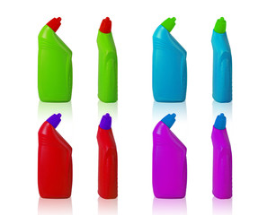 collage of colorful plastic bottle template
