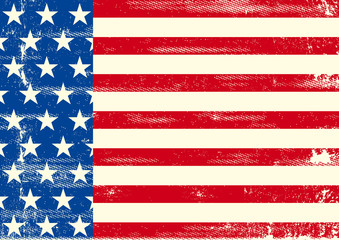 American Horizontal grunge flag