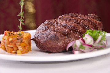 grilled beef steak