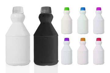 collage of colorful plastic bottle template