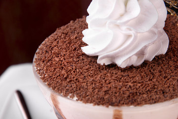 tiramisu macro shot