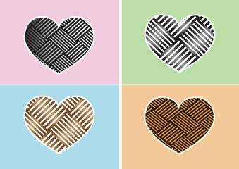 Heart Icon and Hearts symbol lines abstract idea design