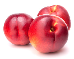 Nectarine fruit isolated on white background cutout