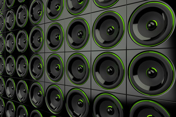 Lautsprecher Wand - Schwarz Grün 2 © styleuneed