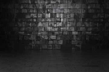 Fototapeta premium Abstrakter Raum dunkel